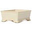 Rectangular beige bonsai pot - 105 x 80 x 40 mm