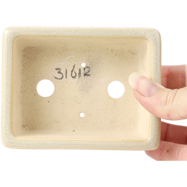 Vaso bonsai rettangolare beige - 105 x 80 x 40 mm