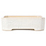 Pot à bonsaï rectangulaire blanc - 125 x 105 x 35 mm