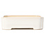 Rectangular white bonsai pot - 125 x 105 x 35 mm