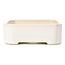 Rectangular white bonsai pot - 125 x 105 x 35 mm