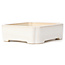 Rectangular white bonsai pot - 125 x 105 x 35 mm