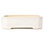 Rectangular white bonsai pot - 125 x 105 x 35 mm