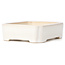 Rectangular white bonsai pot - 125 x 105 x 35 mm