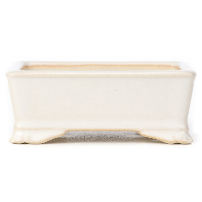 Rectangular white bonsai pot - 105 x 80 x 45 mm