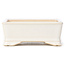 Maceta de bonsái blanca rectangular - 105 x 80 x 45 mm