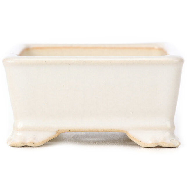 Rechthoekige witte bonsaipot - 105 x 80 x 45 mm