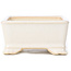 Rectangular white bonsai pot - 105 x 80 x 45 mm