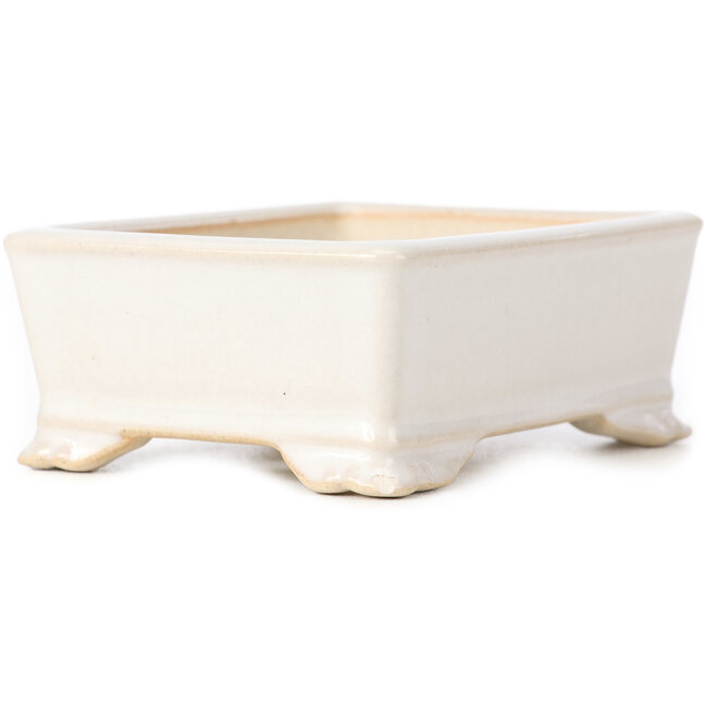 Rechthoekige witte bonsaipot - 105 x 80 x 45 mm