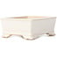 Rectangular white bonsai pot - 105 x 80 x 45 mm