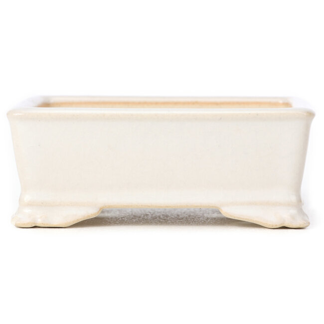 Rectangular white bonsai pot - 105 x 80 x 45 mm