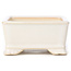 Rectangular white bonsai pot - 105 x 80 x 45 mm