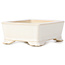 Pot à bonsaï rectangulaire blanc - 105 x 80 x 45 mm