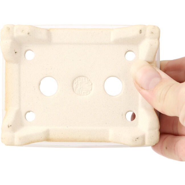 Maceta de bonsái blanca rectangular - 105 x 80 x 45 mm