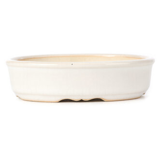 125 mm oval white pot from China