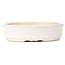 Oval white bonsai pot - 125 x 105 x 35 mm