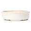 Oval white bonsai pot - 125 x 105 x 35 mm