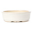 Oval white bonsai pot - 125 x 105 x 35 mm