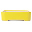 Pot à bonsaï rectangulaire jaune - 125 x 105 x 35 mm