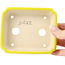 Maceta de bonsái amarilla rectangular - 125 x 105 x 35 mm