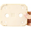 Rechthoekige gele bonsaipot - 125 x 105 x 35 mm