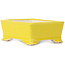 Rechthoekige gele bonsaipot - 105 x 80 x 40 mm