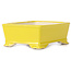 Pot à bonsaï rectangulaire jaune - 105 x 80 x 40 mm