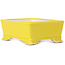 Rechthoekige gele bonsaipot - 105 x 80 x 40 mm