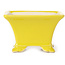 Vierkante gele bonsaipot - 80 x 80 x 50 mm