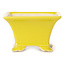 Vierkante gele bonsaipot - 80 x 80 x 50 mm