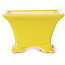 Pot à bonsaï carré jaune - 80 x 80 x 50 mm