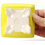 Quadratische gelbe Bonsaischale - 80 x 80 x 50 mm