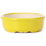 Oval yellow bonsai pot - 125 x 105 x 35 mm