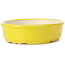 Oval yellow bonsai pot - 125 x 105 x 35 mm