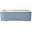 Rectangular blue bonsai pot - 125 x 105 x 35 mm