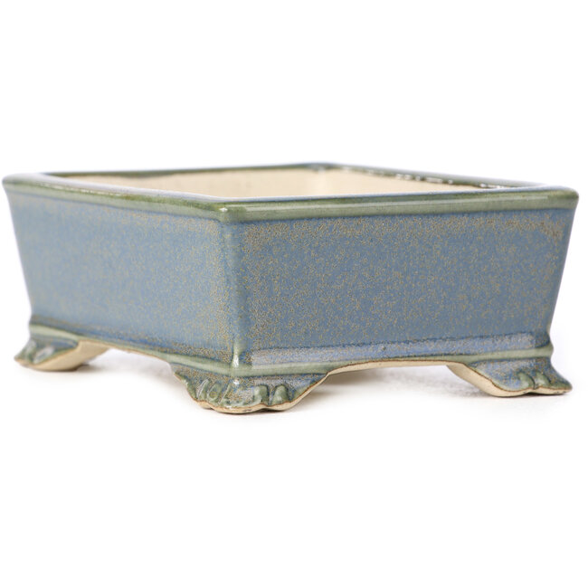 Vaso per bonsai blu rettangolare - 105 x 80 x 40 mm