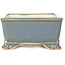 Pot à bonsaï rectangulaire bleu - 105 x 80 x 40 mm