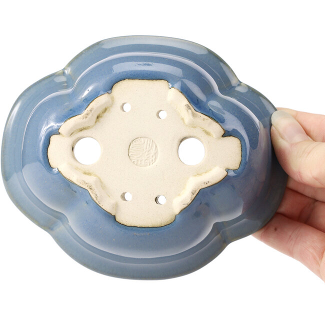 Mokkoblaue Bonsaischale - 135 x 110 x 45 mm