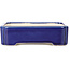 Rectangular blue bonsai pot - 125 x 110 x 35 mm