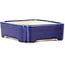 Rectangular blue bonsai pot - 125 x 110 x 35 mm