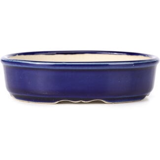 Chinese bonsai pots 130 mm oval blue pot from China