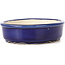 Oval blue bonsai pot - 130 x 105 x 35 mm