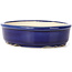 Oval blue bonsai pot - 130 x 105 x 35 mm