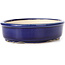 Oval blue bonsai pot - 130 x 105 x 35 mm