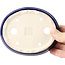 Maceta de bonsái azul ovalada - 130 x 105 x 35 mm
