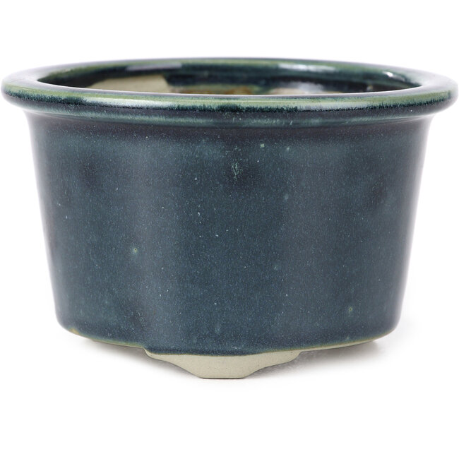 Pot à bonsaï rond bleu foncé par Tosui - 112 x 112 x 70 mm