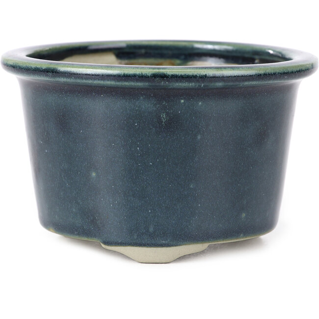 Vaso per bonsai rotondo blu scuro di Tosui - 112 x 112 x 70 mm