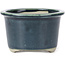 Round dark blue bonsai pot by Tosui - 112 x 112 x 70 mm