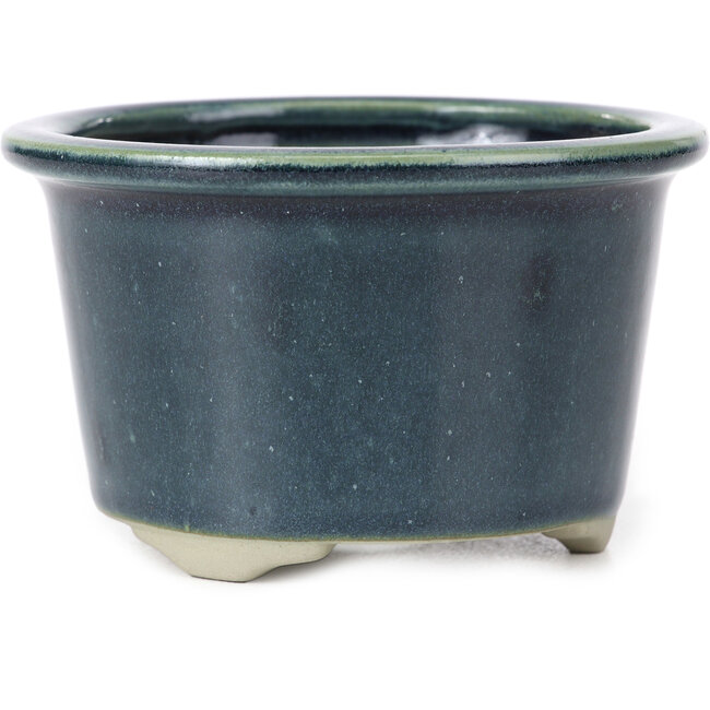 Maceta de bonsái redonda azul oscuro de Tosui - 112 x 112 x 70 mm