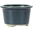 Round dark blue bonsai pot by Tosui - 112 x 112 x 70 mm